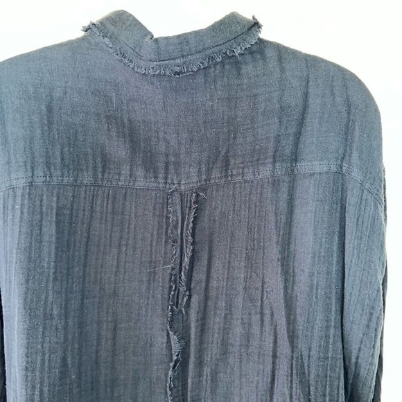URBAN OUTFITTERS Biscay Blue Gauzy Blouse-M - Picture 7 of 11